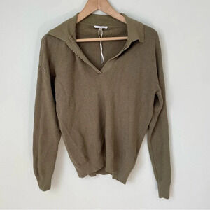 Vila Milano  Collared Waffle Knit Sweater